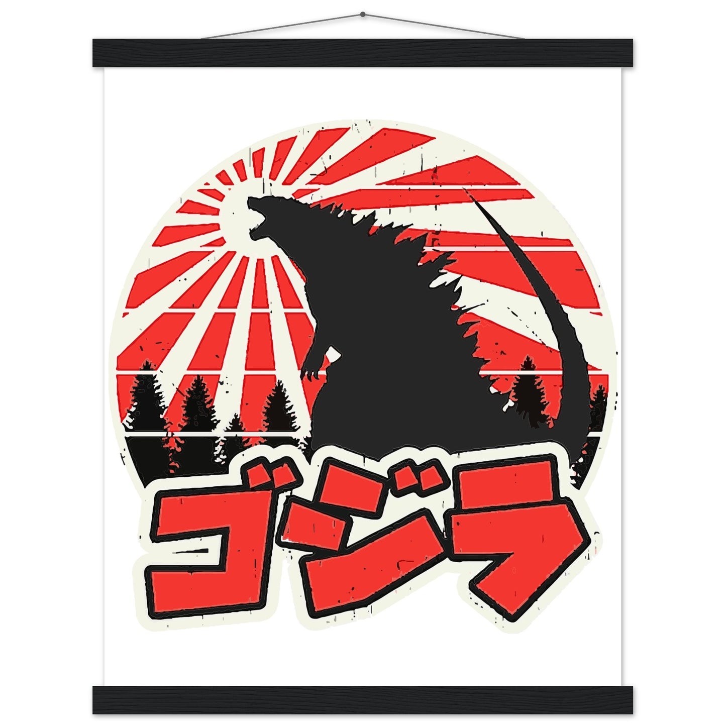 Movie Poster - Gojira - Godzilla Japan Artwork Platkat - Premium Matte Poster with Hanger 