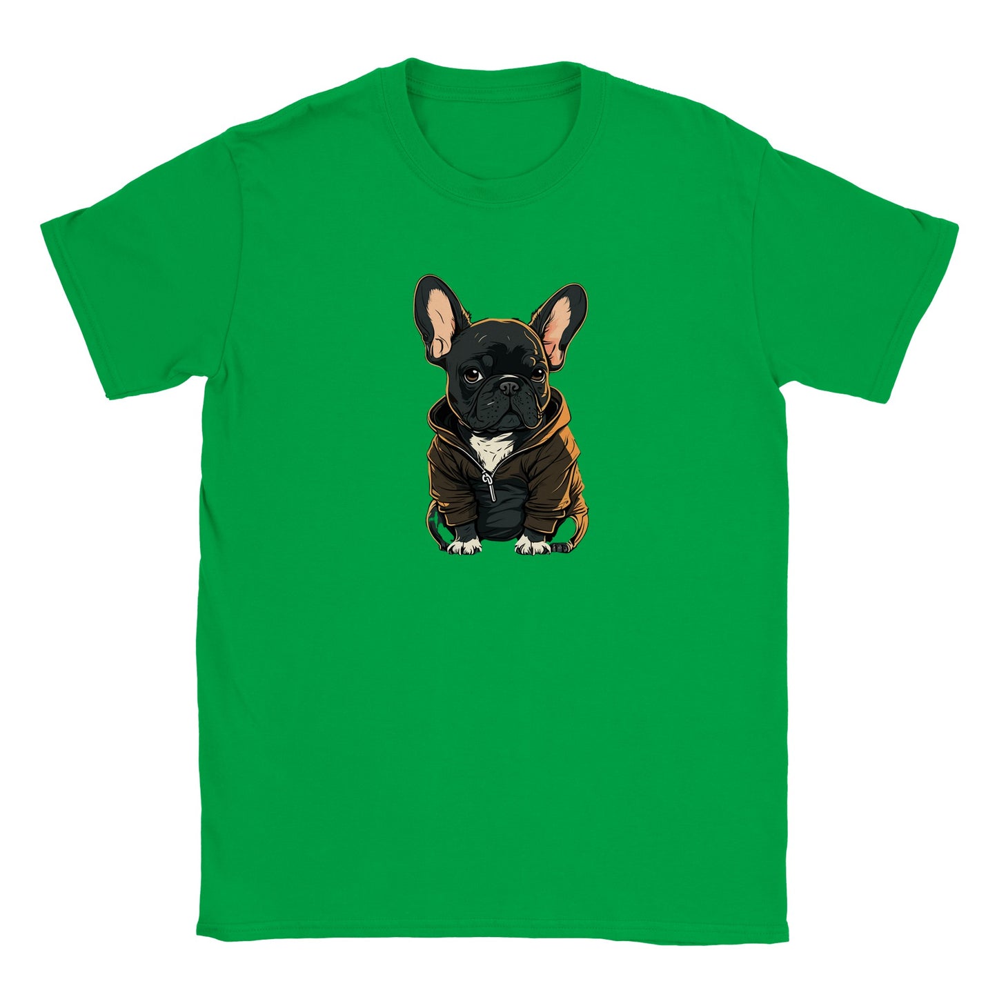 Hunde-T-Shirt – Französische Bulldogge, dunkles Hoodie-Kunstwerk – klassisches Kinder-T-Shirt 