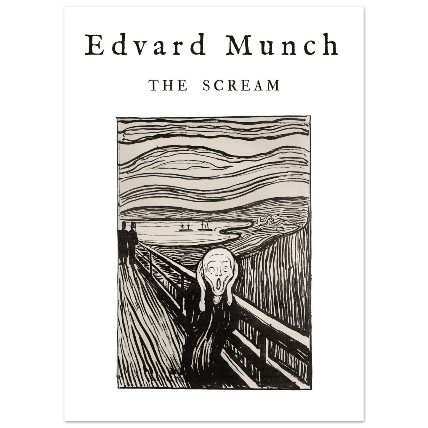Poster - Scream - Edvard Munch (1895). Original from The Art Institute of Chicago