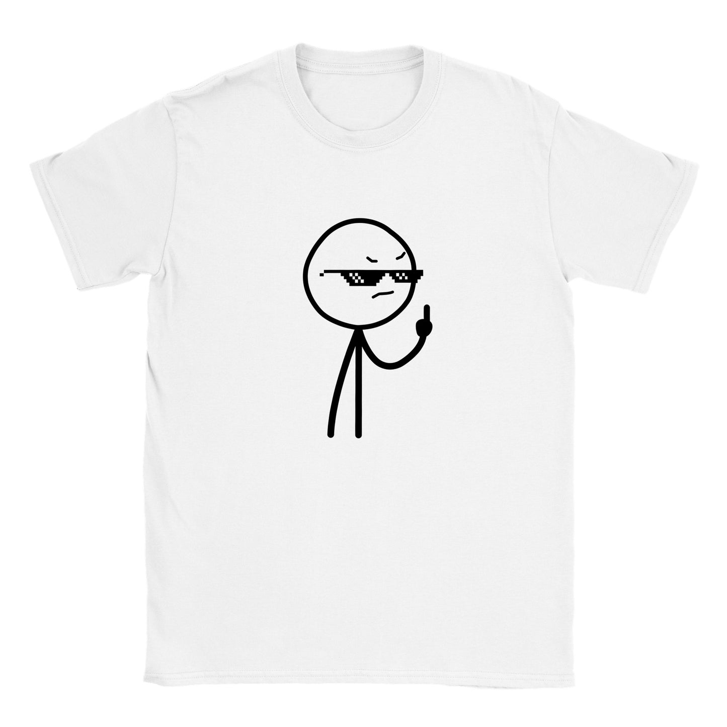 Sjove T-shirts - Middlefinger Thug Artwork Drawing - Klassisk Børne T-shirt