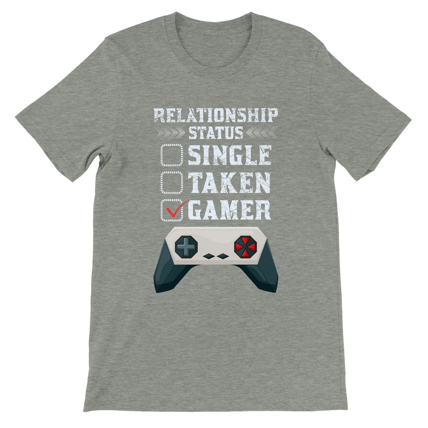 Gaming T-shirts - Relationship Status Single Taken Gamer - Premium Unisex T-shirt 