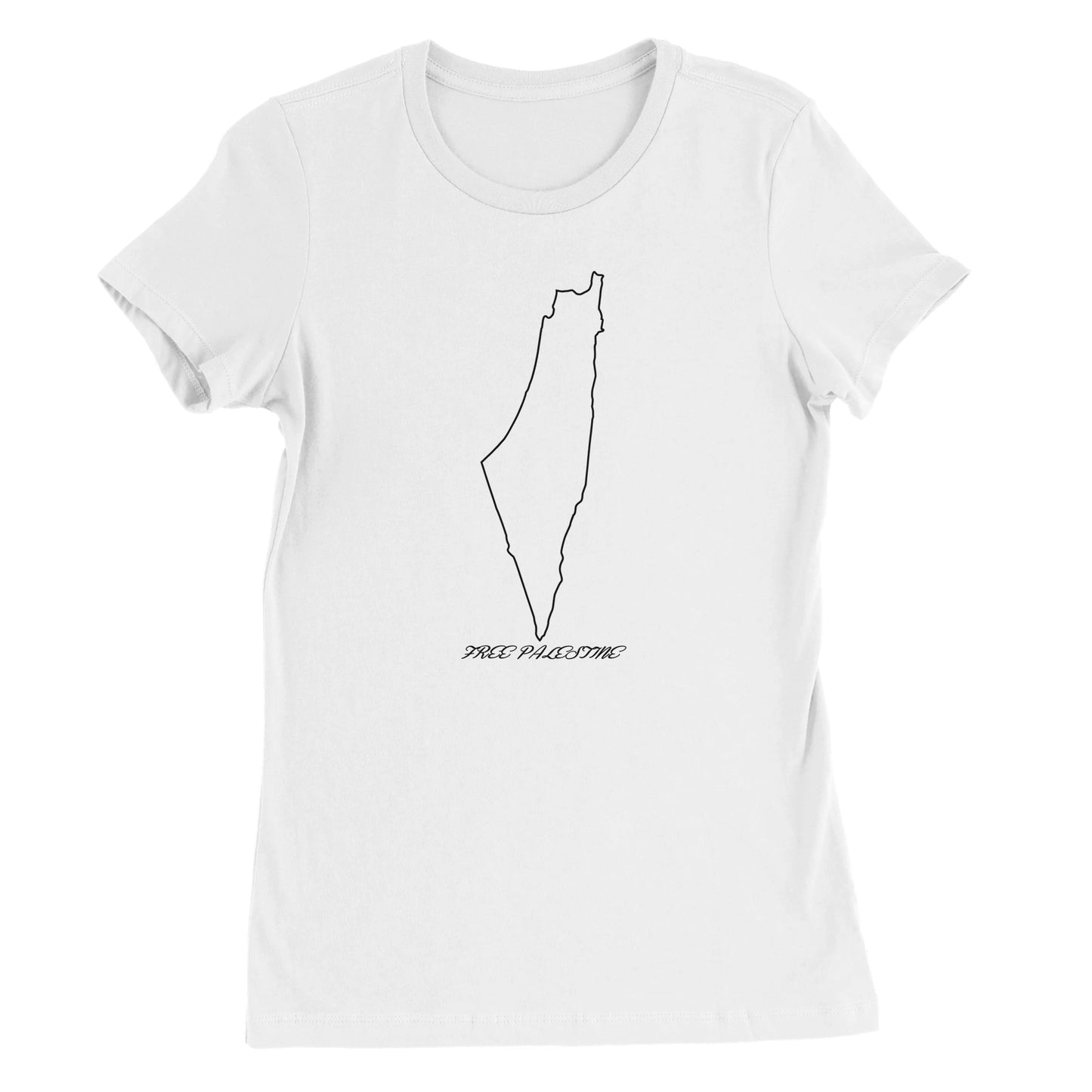 Free Palestine - Outline - Premium Kvinde T-shirt