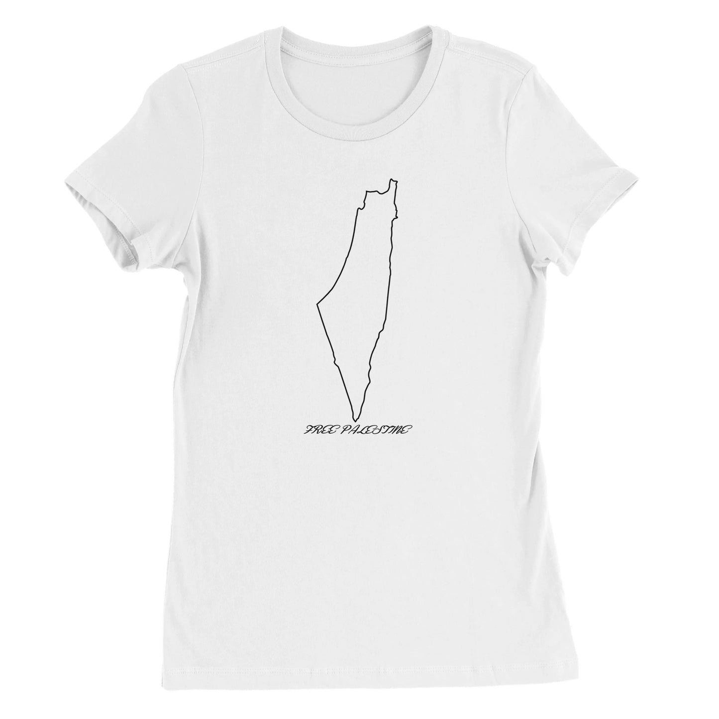 Freies Palästina - Umriss - T-Shirt der Premium-Frauen