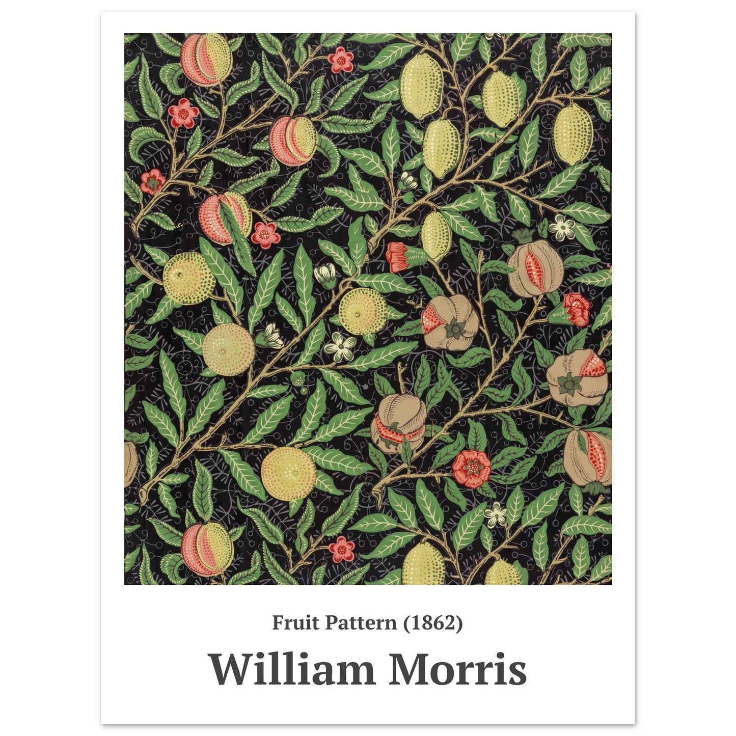 Plakat - Fruit pattern (1862) William Morris - Premium Mat Plakat Papir