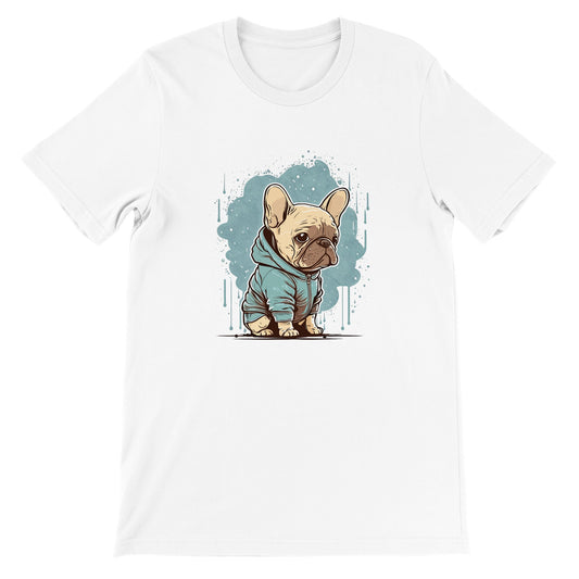 Hunde-T-Shirt – Light French Bulldog Light Hoodie Artwork – Premium-Unisex-T-Shirt 
