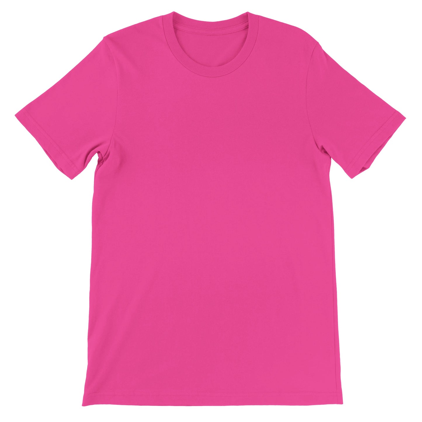 Personlig pink unisex T-shirt med eget billede og tekst lavet i online designværktøj