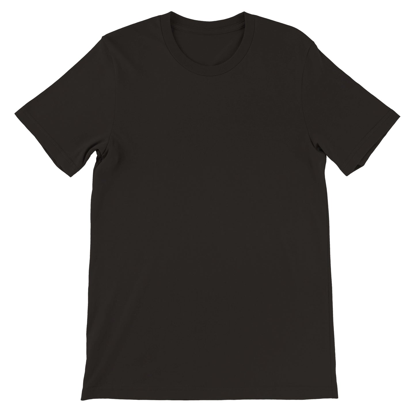 Personlig sort unisex T-shirt med eget billede og tekst lavet i online designværktøj