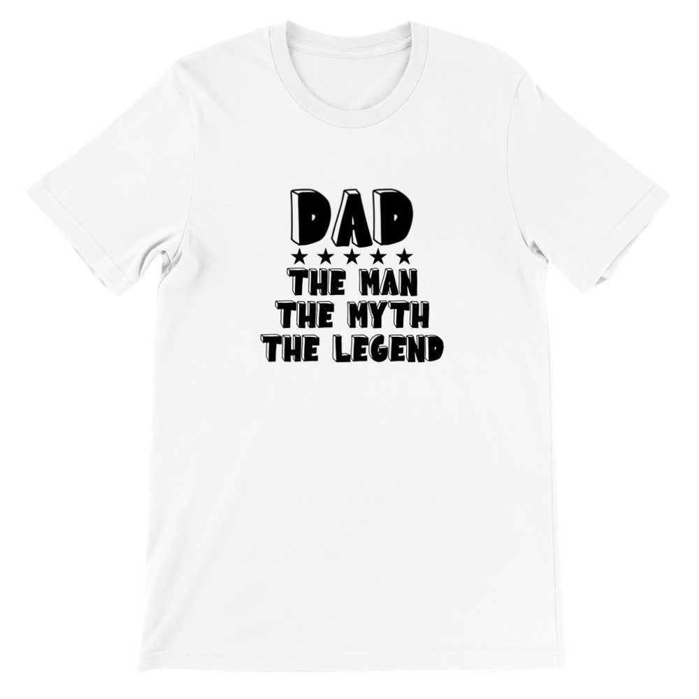 Sjov T-shirt til far med sort tekst