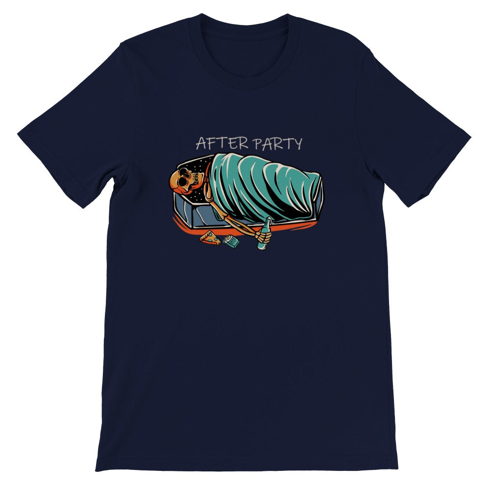 Unisex T-shirt med teksten Øl After Party som sjov fest-T-shirt til ølelskere