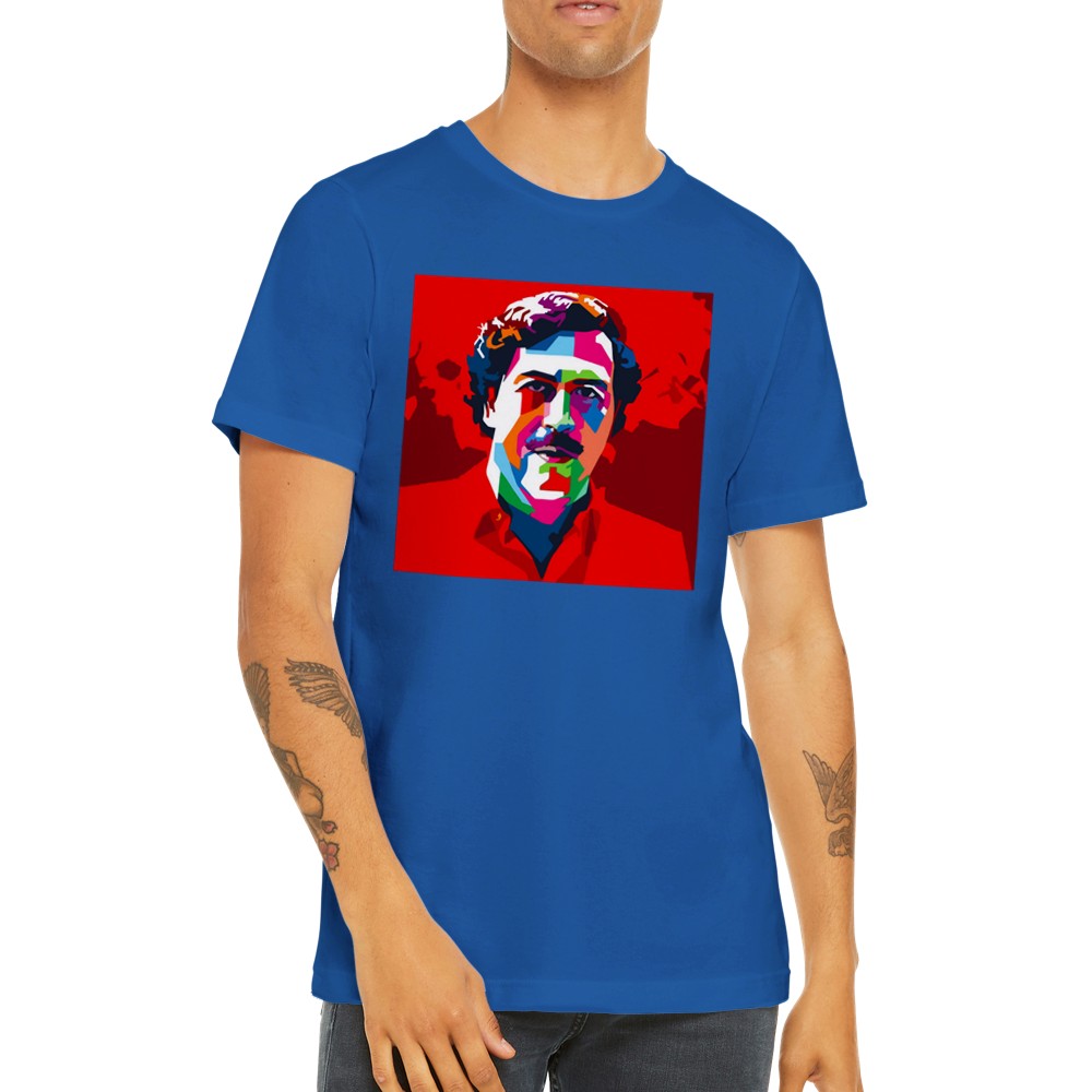 T-shirt Med Print - Escobar Artwork - Retro Red Escobar Premium Unisex T-shirt