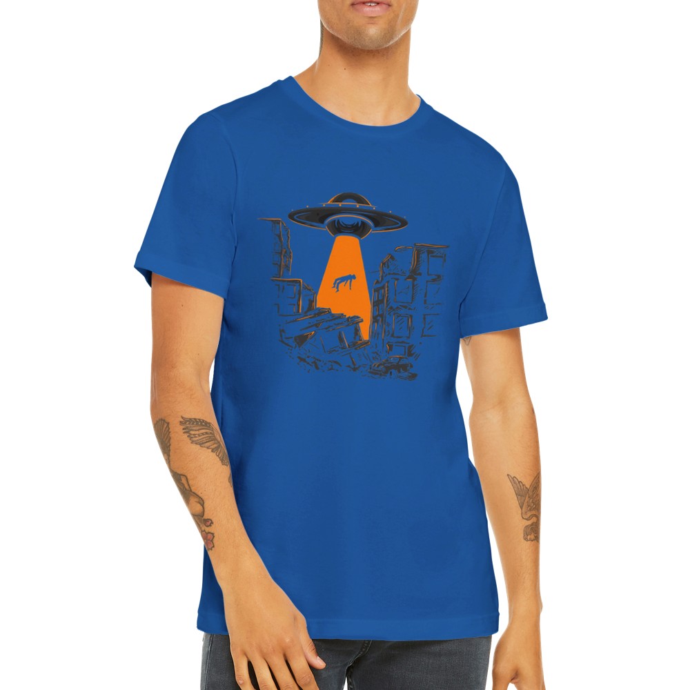 Lustige T-Shirts - UFO holt mich hier raus - Premium Unisex T-Shirt 