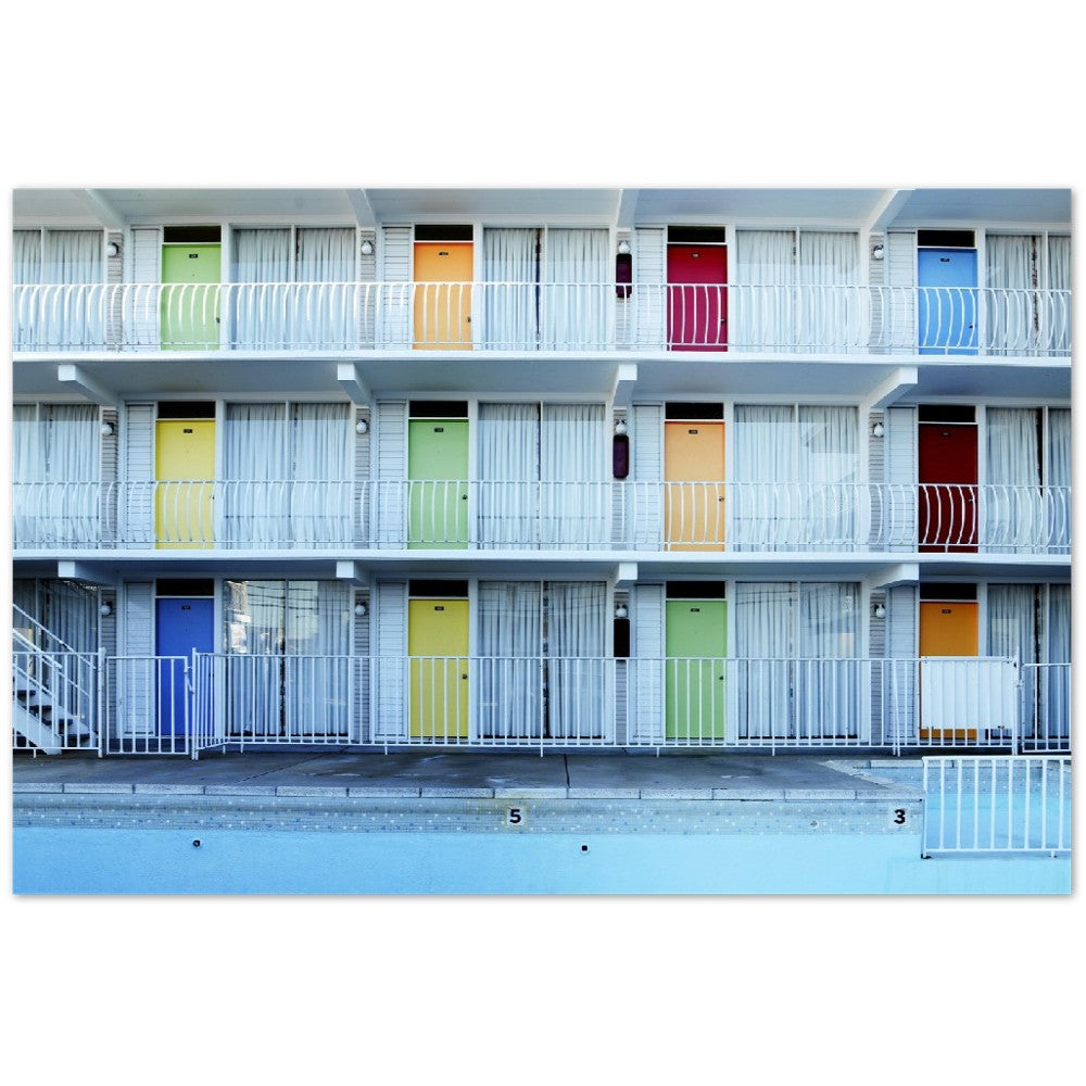 Poster - Colorful Historic Motel, Wildwood, New Jersey - Carol M. Highsmith