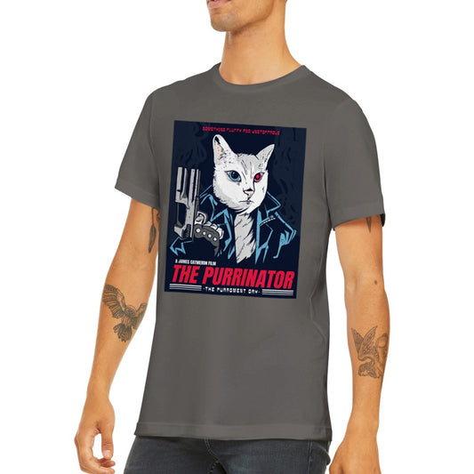 Citat T-shirt - Sjove Designs Artwork -The Purrinator Kat Premium Unisex T-shirt