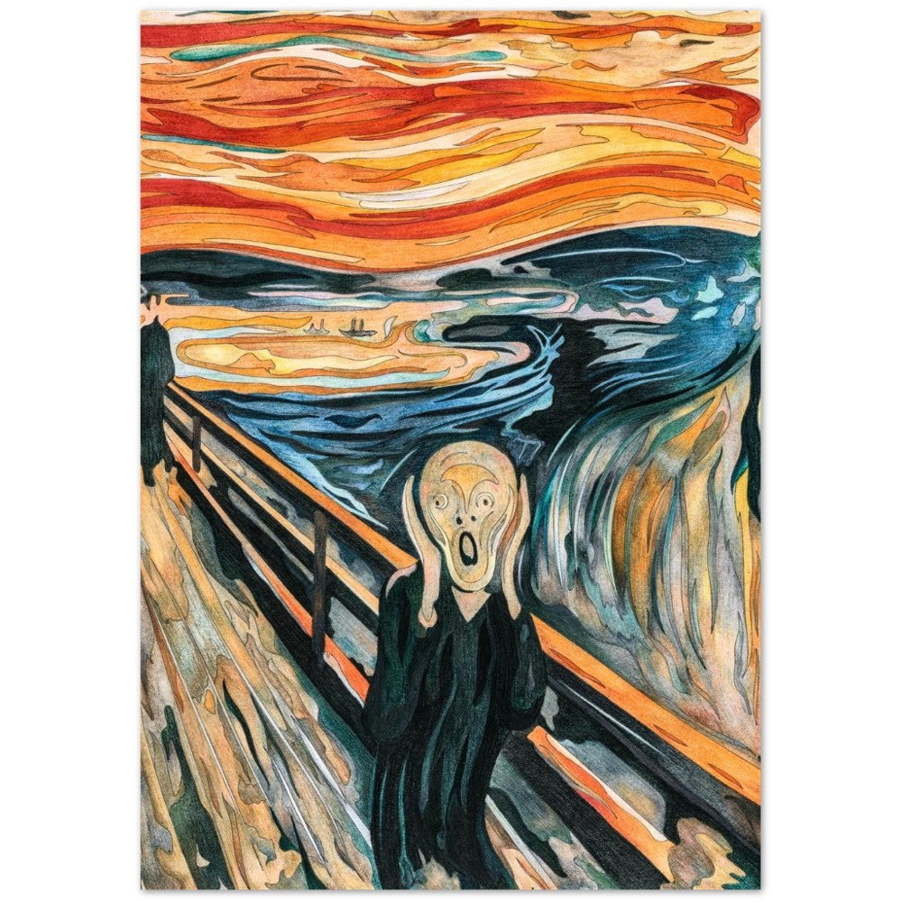 Poster The Scream artwork print poster, wall art by Edvard Munch - Mat Museum Poster