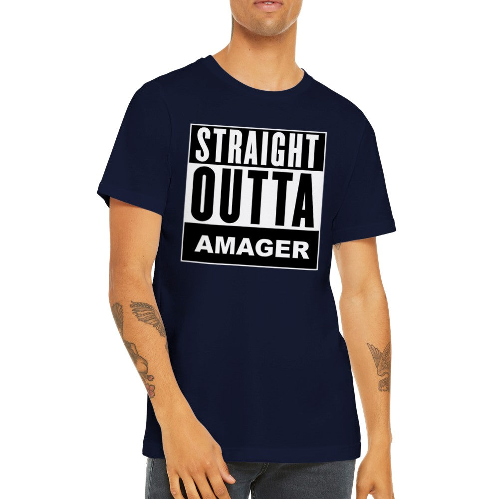 Lustige Stadt T-Shirts - Straight Outta Amager - Premium Unisex T-Shirt