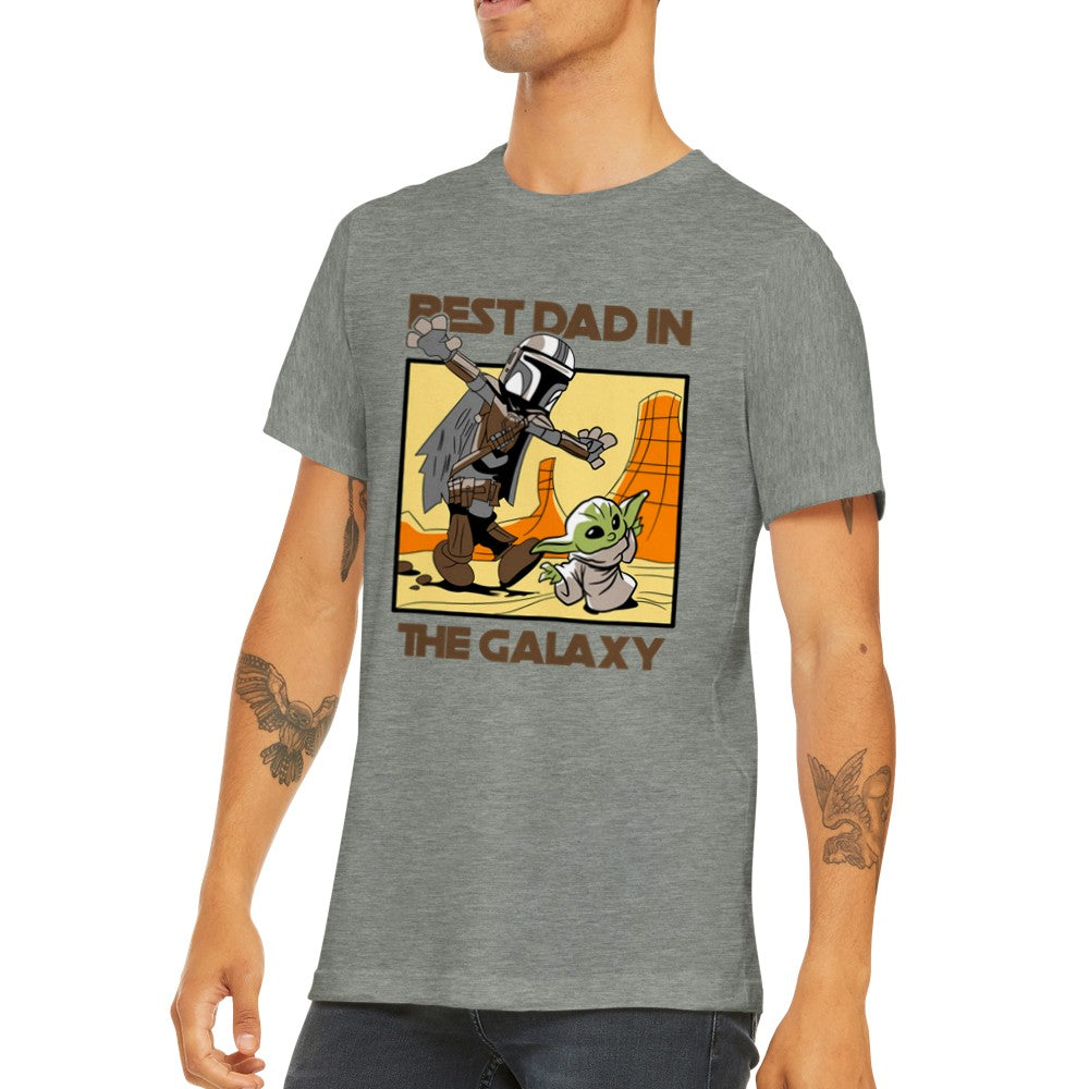 T-shirt - Sjove Designs - Best Dad In The Galaxy Premium Unisex T-shirt