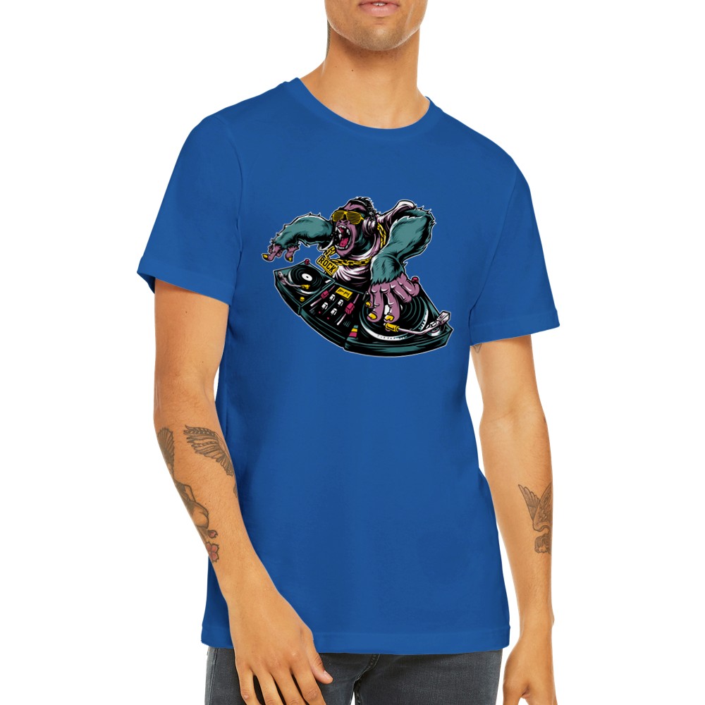 Music T-Shirts - The DJ Gorilla is Playing - Premium Unisex T-shirt