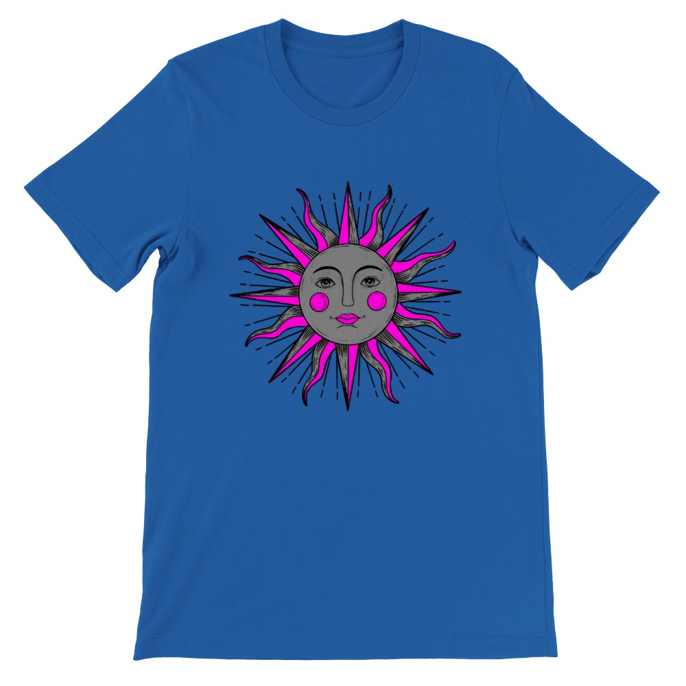 Artwork T-shirt - Pink Eyed Sun - Premium Unisex Crewneck T-shirt 