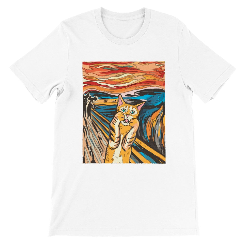 Zitat T-Shirt - Lustige Designs Artwork - Scream From The Cat Premium Unisex T-Shirt 