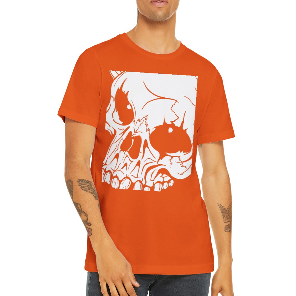 Grafik-T-Shirts - Dämonenschädel - Premium-Unisex-T-Shirt 