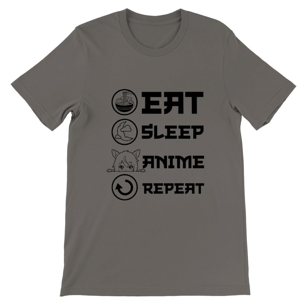 Quote t-shirt - Anime - Eat, Sleep, Anime, Repeat - Premium Unisex T-shirt 