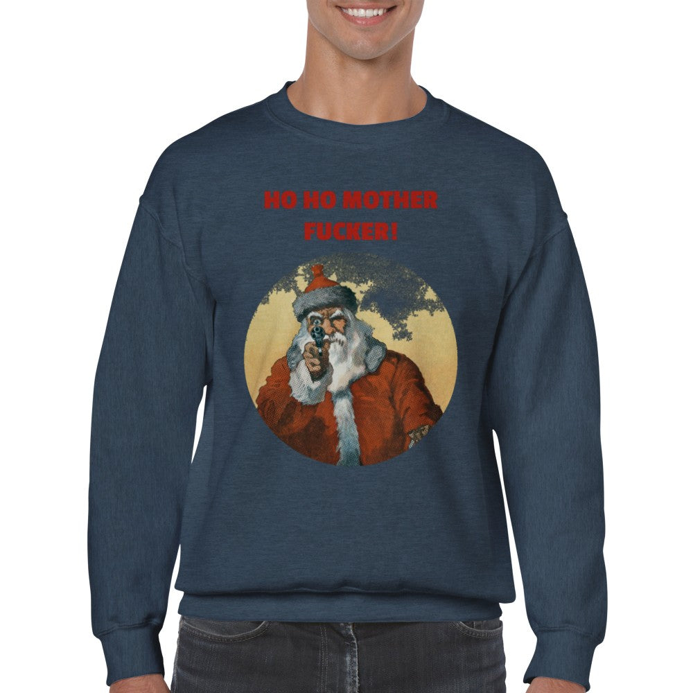 Sweatshirt - Bad or Good Santa - Klassisk Unisex Crewneck Sweatshirt