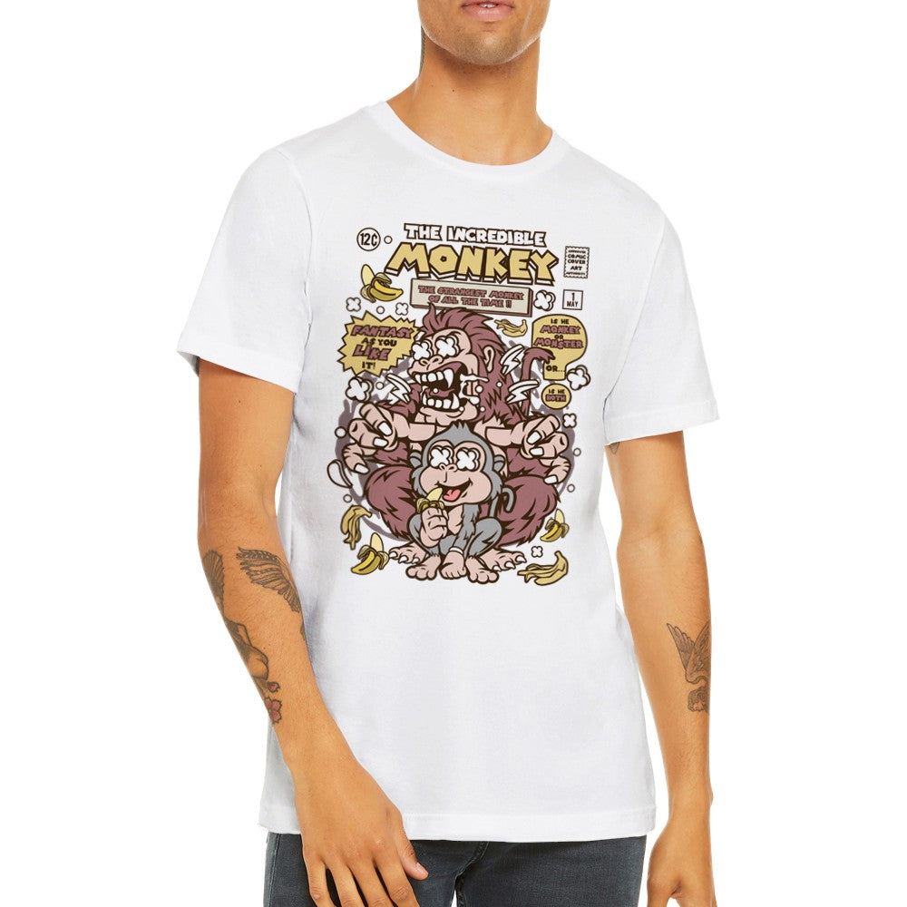Sjove t-shirts - The Incredible Monkey Premium Unisex T-shirt