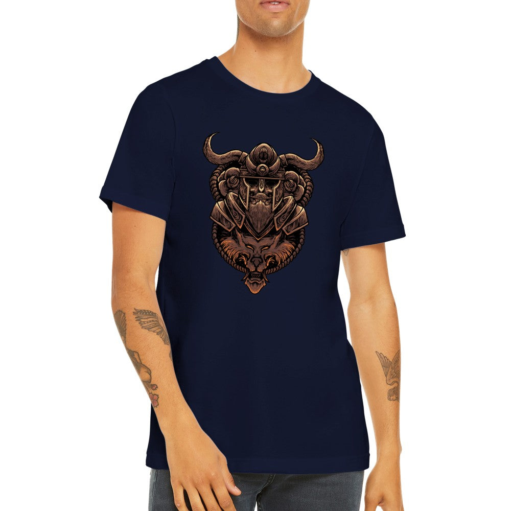 Grafik-T-Shirts - The Viking Wolf Artwork - Premium-Unisex-T-Shirt 