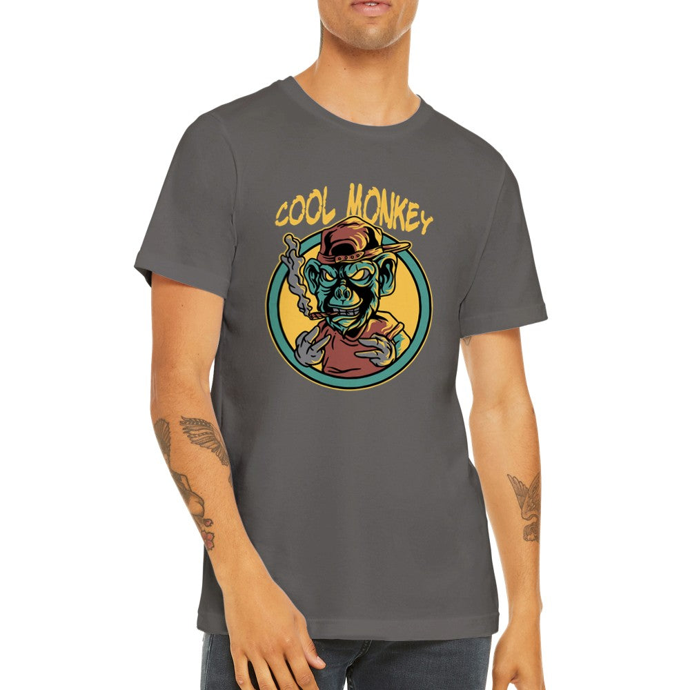 Quote T-Shirts - Cool Monkey Smoke Artwork Premium Unisex T-shirt
