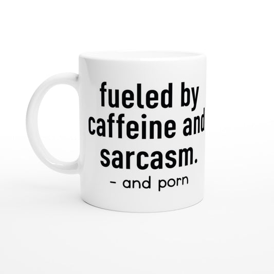 Krus - Sjov Kaffe Citat - Fueld By Caffeine and Sarcasm