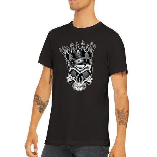 King of Skulls – Gothic-Artwork-T-Shirt (Premium Unisex) 