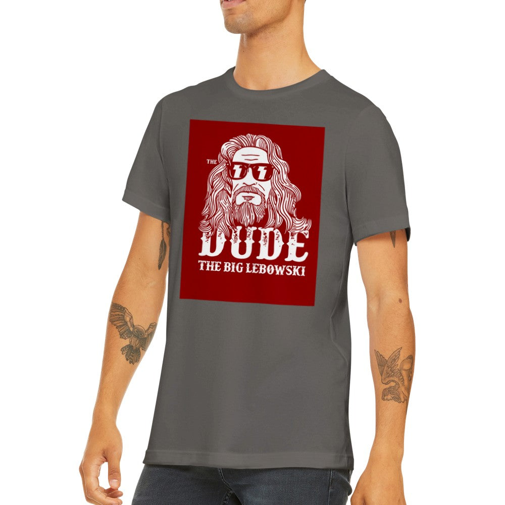 T-Shirt - Lebowski Artwork - The Dude Red - Premium-Unisex-T-Shirt