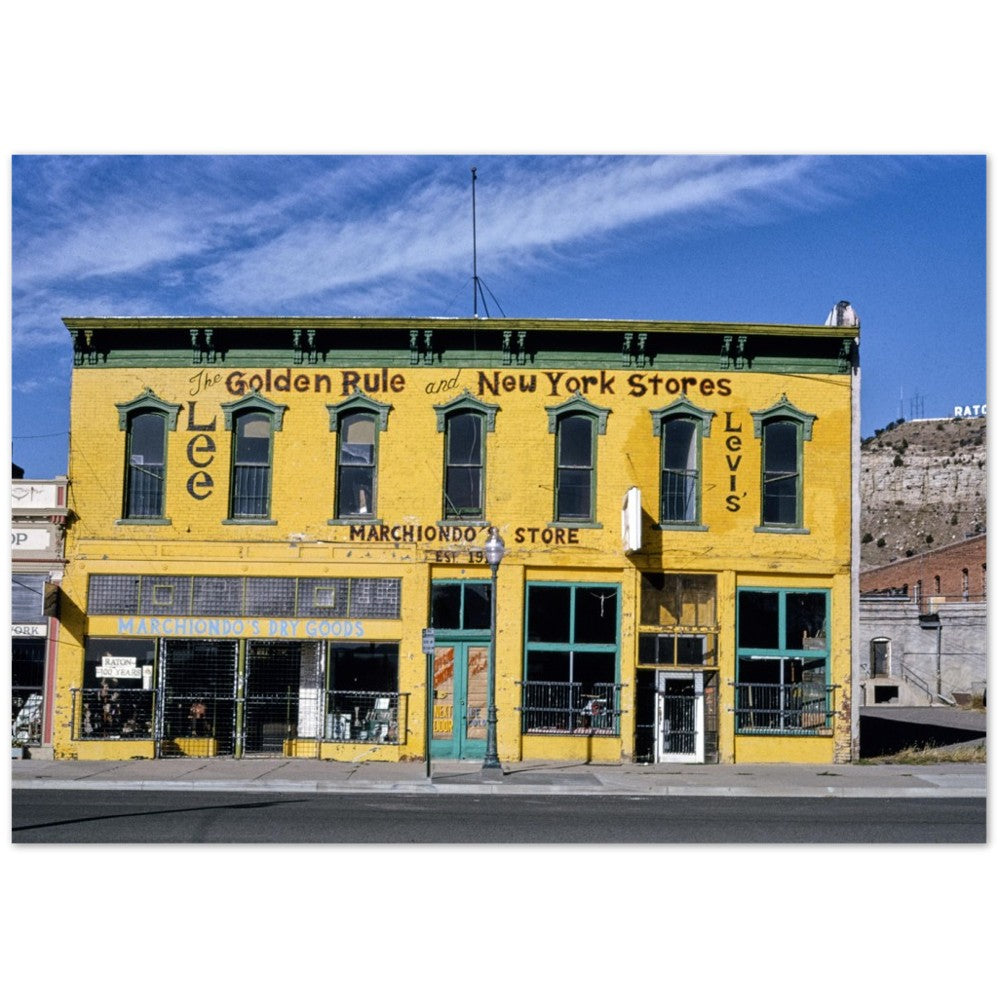 Poster Golden Rule and New York Stores, Raton, New Mexico (1991) John Margolis