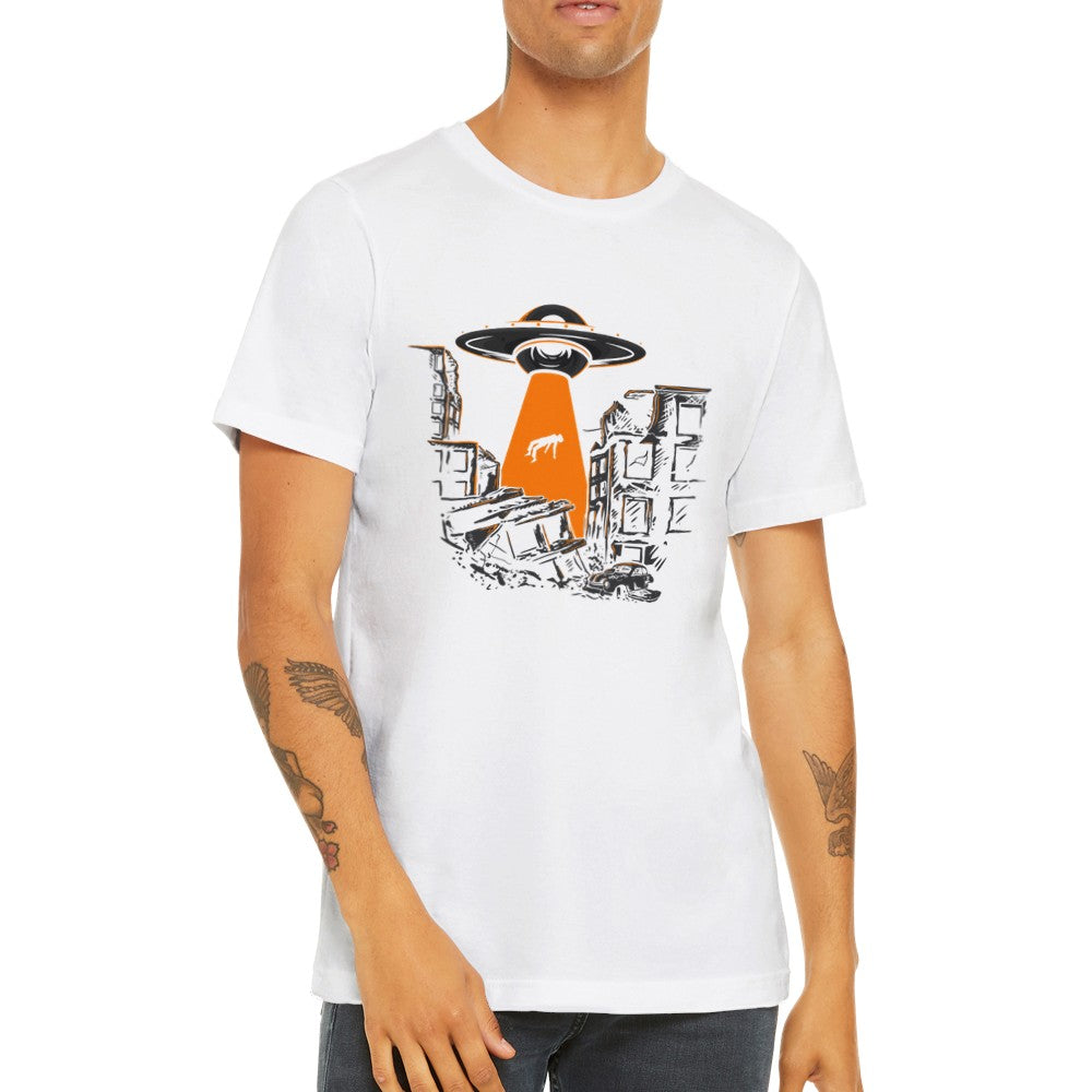 Lustige T-Shirts - UFO holt mich hier raus - Premium Unisex T-Shirt 