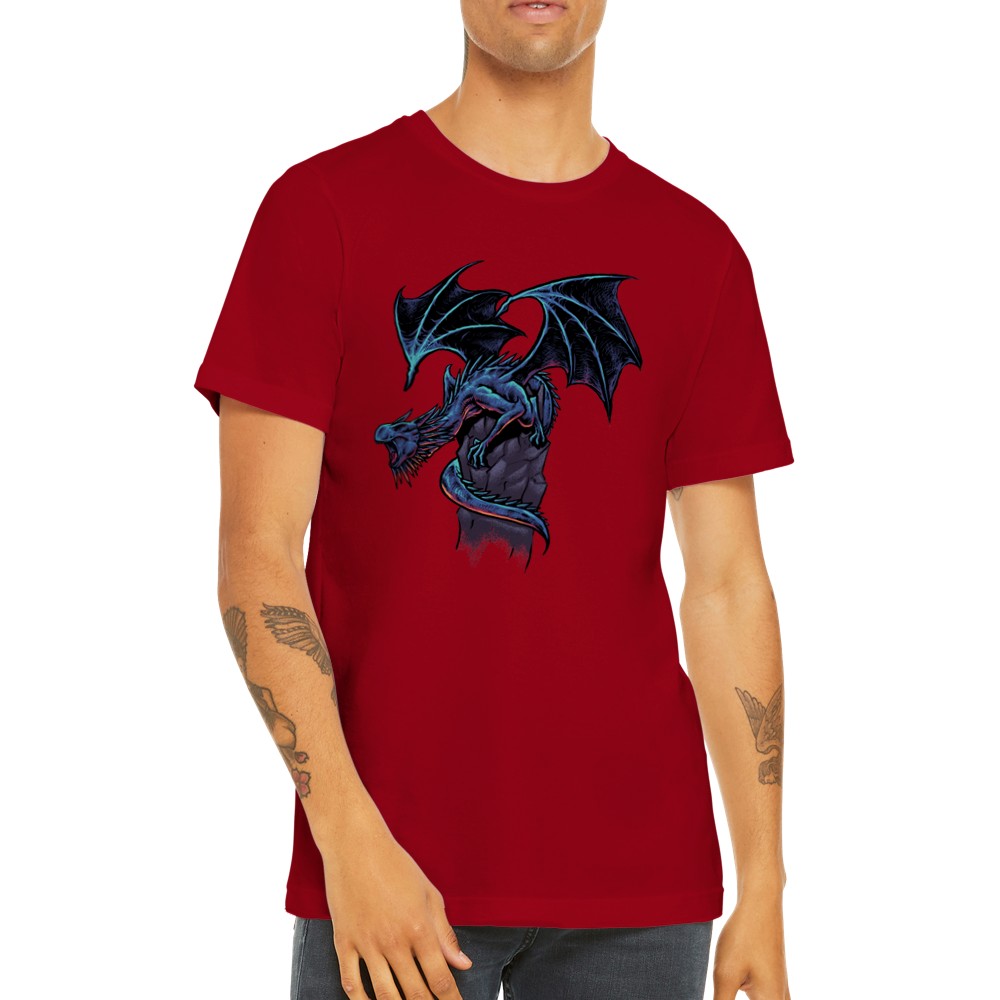 Artwork T-shirts -  Blue Dragon Artwork - Premium Unisex T-shirt