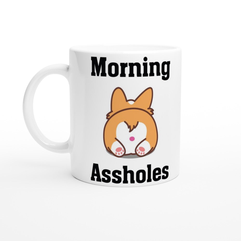 Tasse – lustige Zitate – French Bulldog Morning Assholes