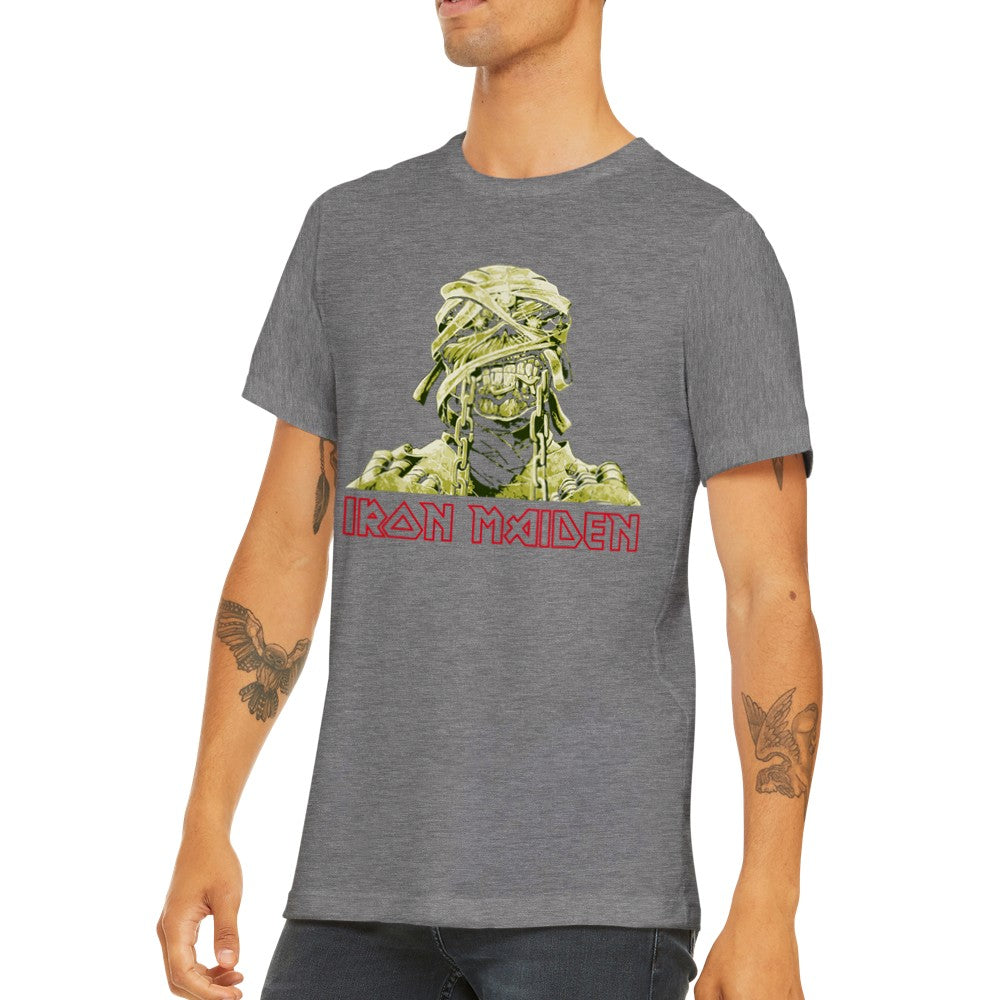 Musik T-Shirt - Iron Maiden Artwork - Eddie Art Premium Unisex T-Shirt