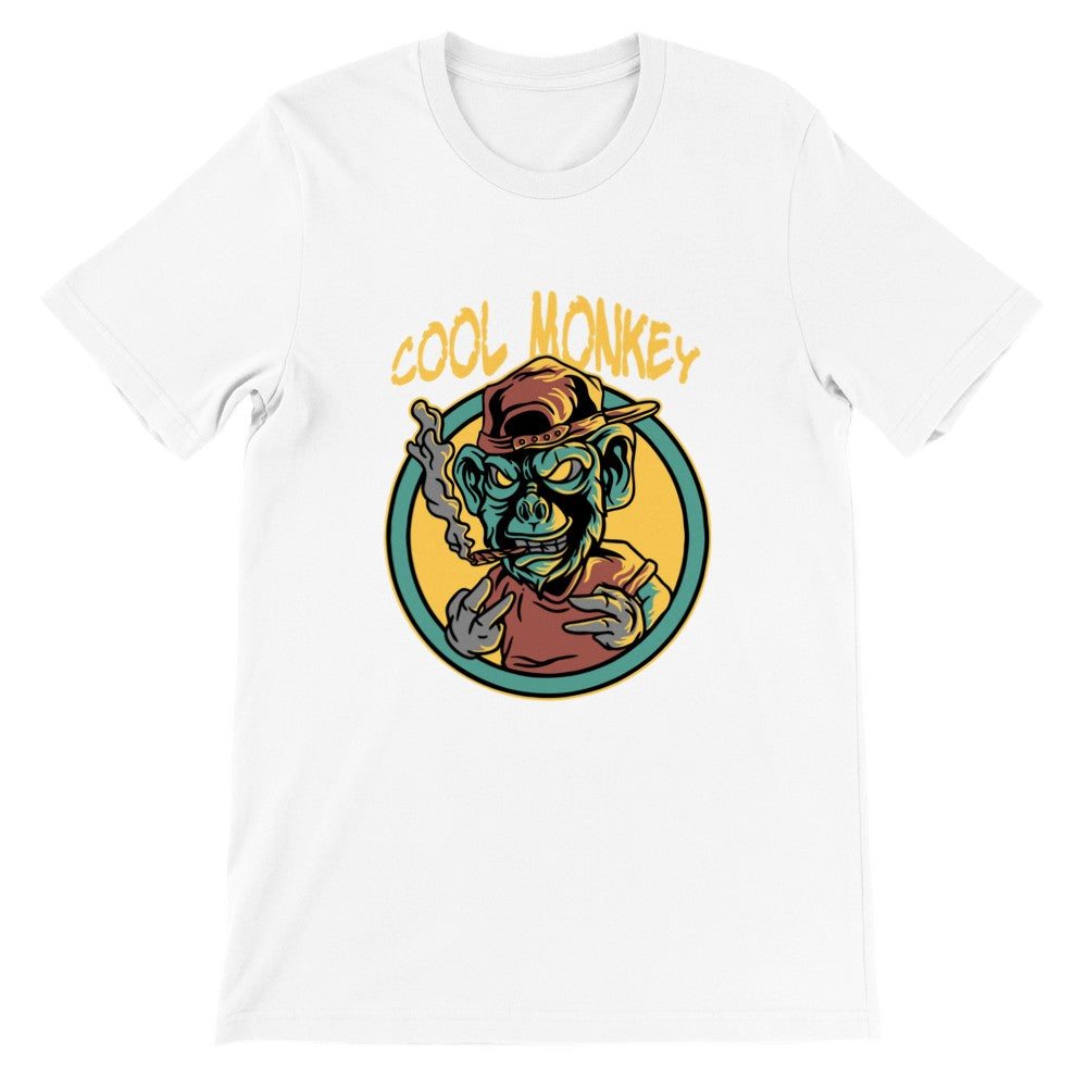 Quote T-Shirts - Cool Monkey Smoke Artwork Premium Unisex T-shirt