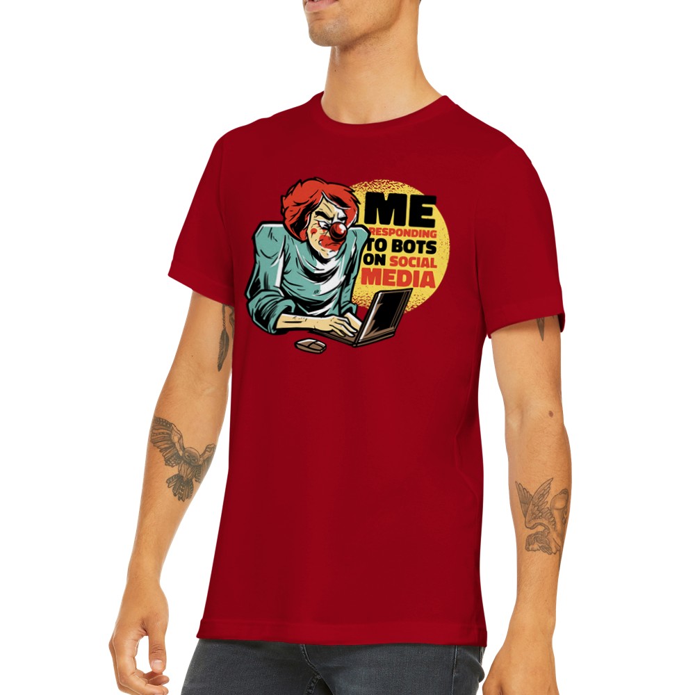 Citat T-shirt - Sjove Designs Artwork - Social Medie Bots Premium Unisex T-shirt