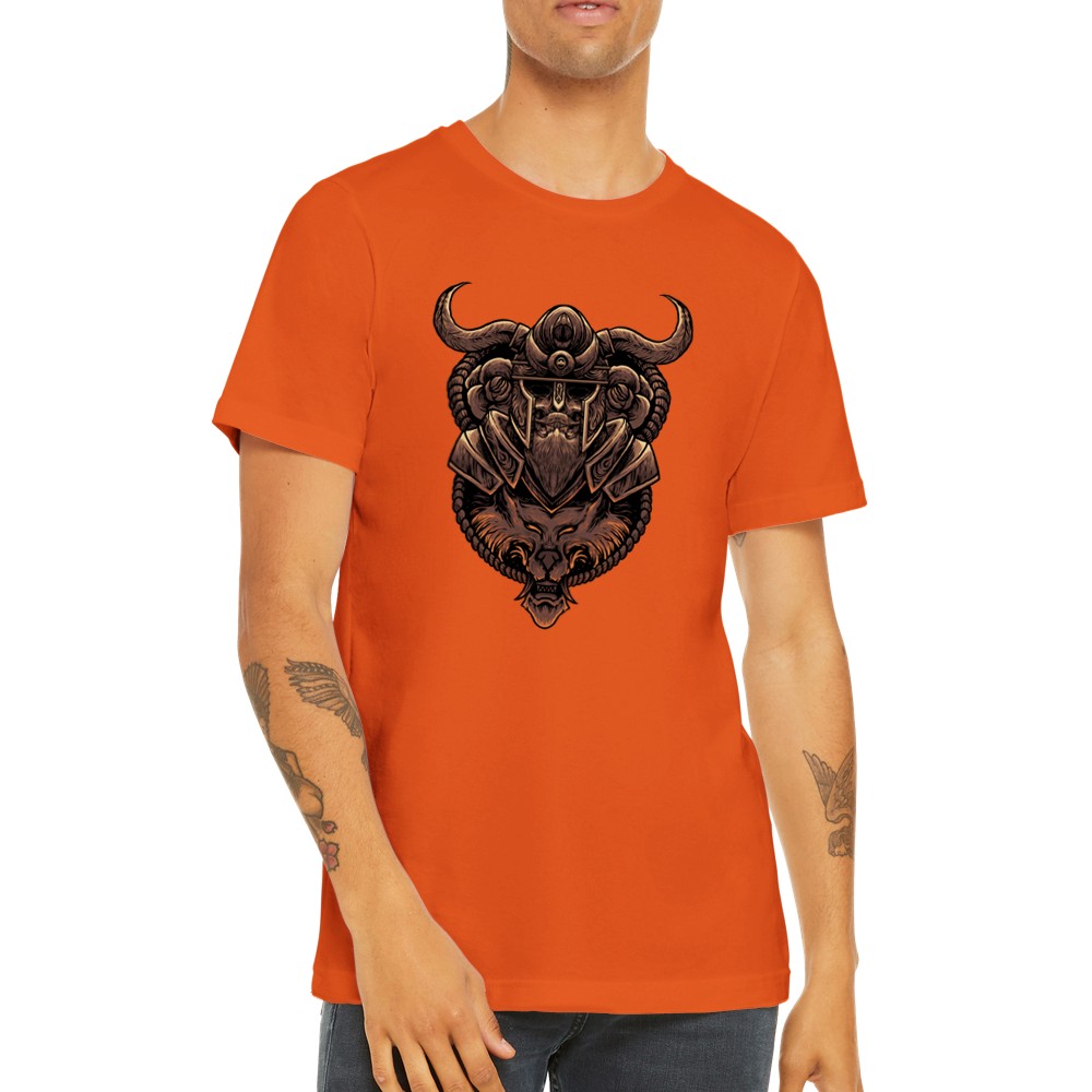 Grafik-T-Shirts - The Viking Wolf Artwork - Premium-Unisex-T-Shirt 