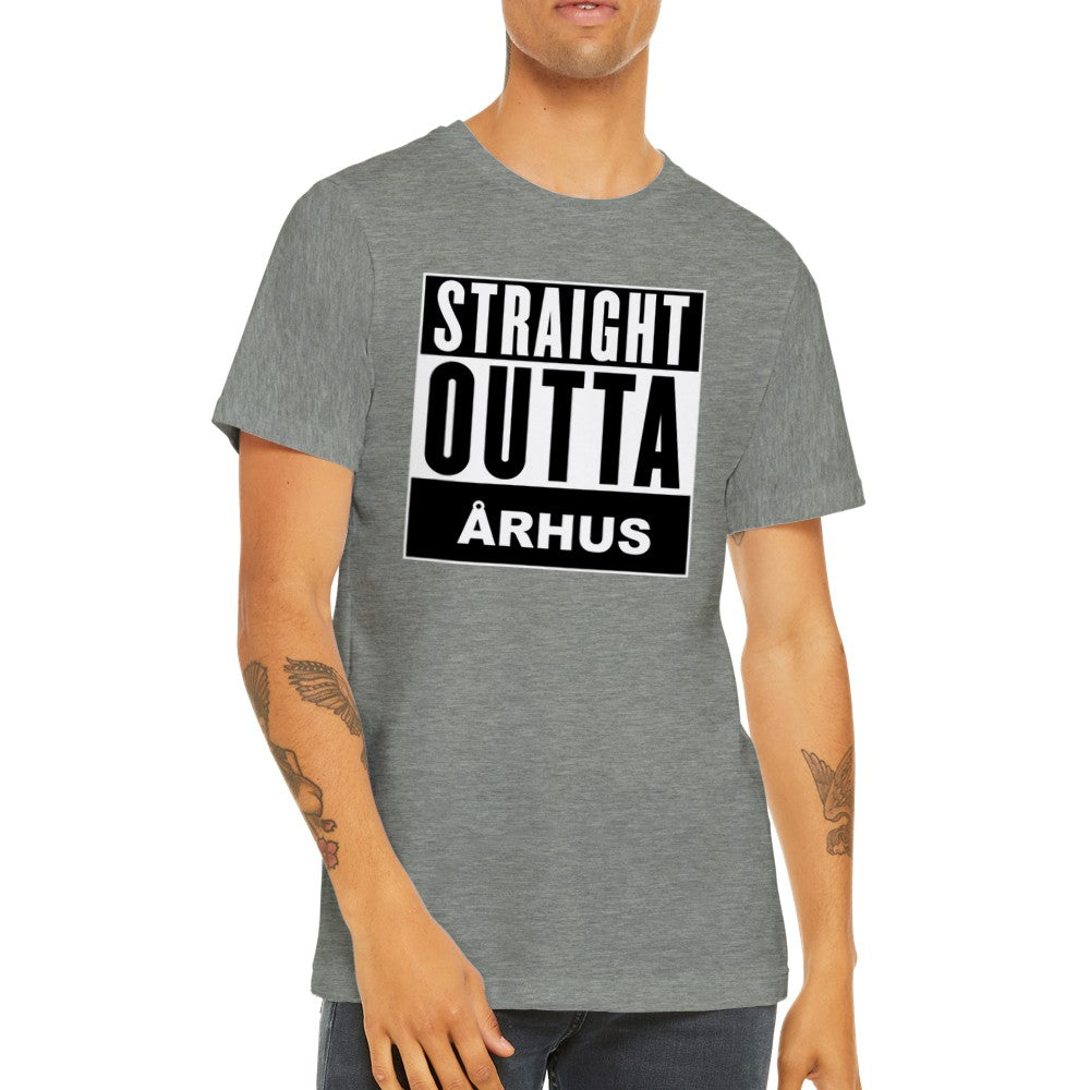 Sjove By T-shirts - Straight Outta Århus - Premium Unisex T-shirt