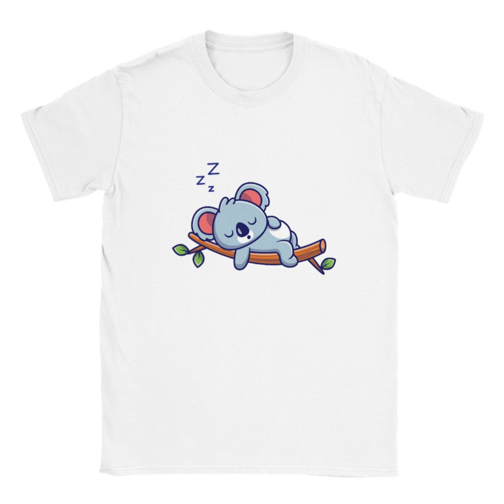 Børne T-shirt - Sød Sleppy Koala - Klassisk Børne Crewneck T-shirt