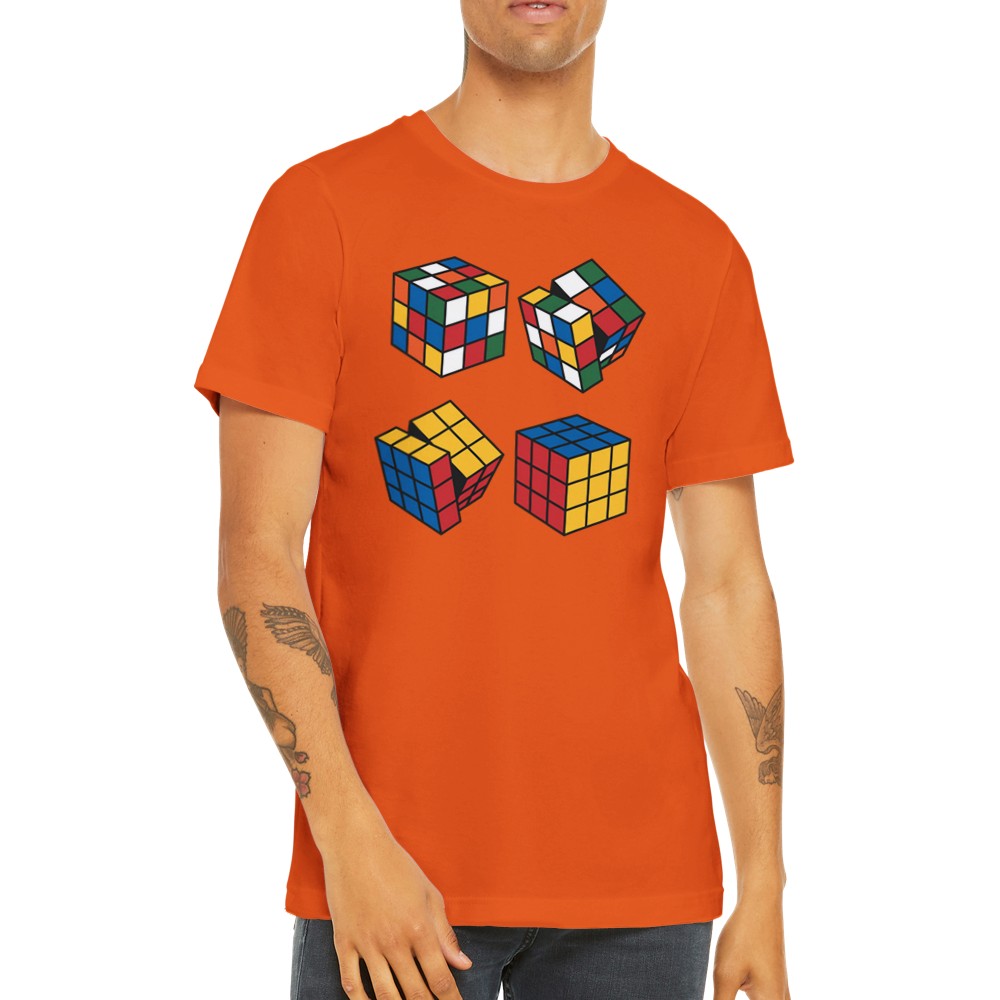 Fun T-Shirts - Rubik's Cube How To Premium Unisex T-shirt