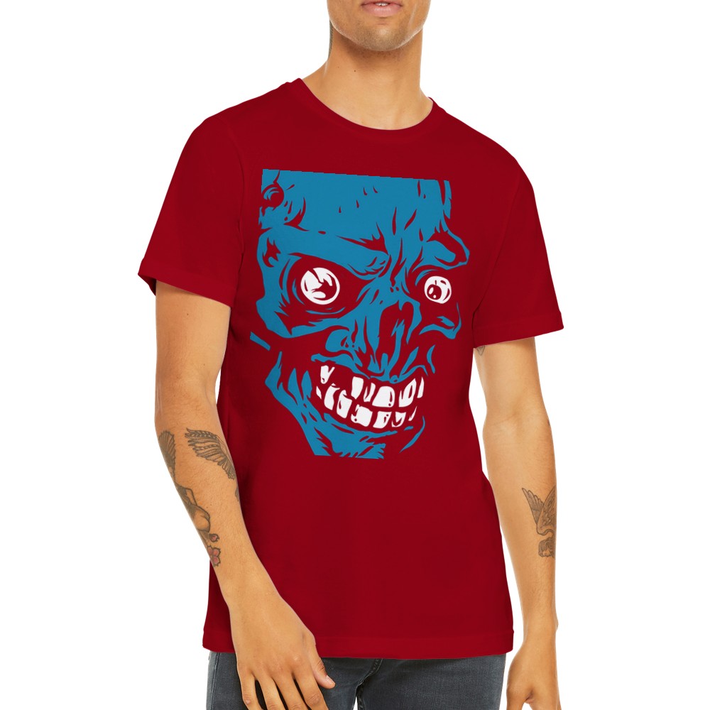 Artwork T-shirts - Scary Eyes Skull Artwork - Premium Unisex T-shirt