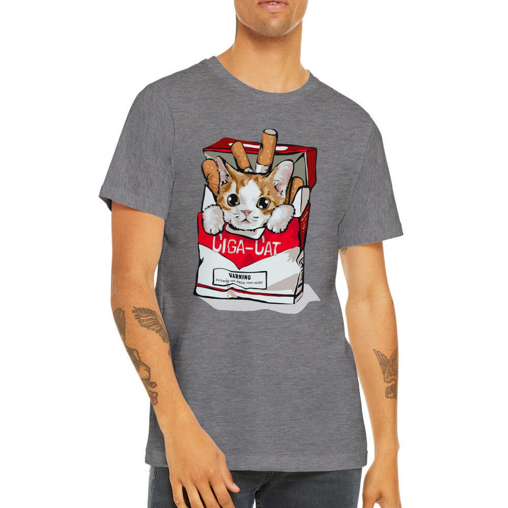 Lustige T-Shirts - Katze - Ciga-Katze - Premium Unisex T-Shirt