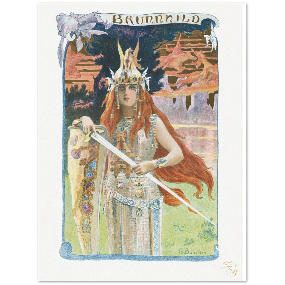Plakat Burnnhild (1899) af Gaston Bussière Klassisk Mat Plakat papir