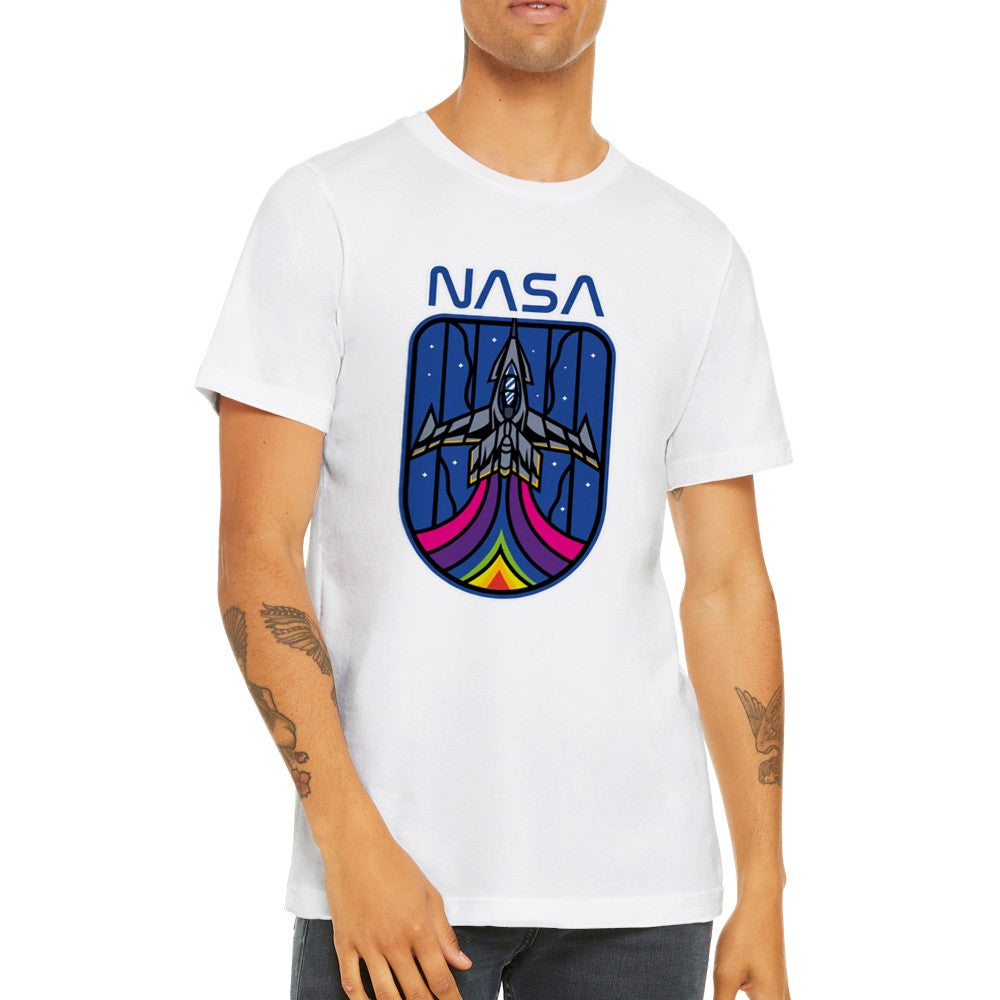 Zitat T-Shirt - Lustige Designs - NASA Space Invader Artwork Premium Unisex T-Shirt 