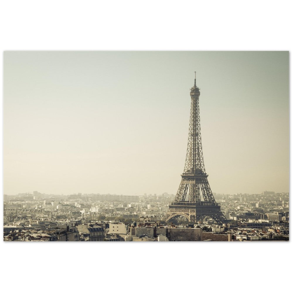 Plakat - Eiffeltårnet Paris The Grey Tone - Premium Mat Papir