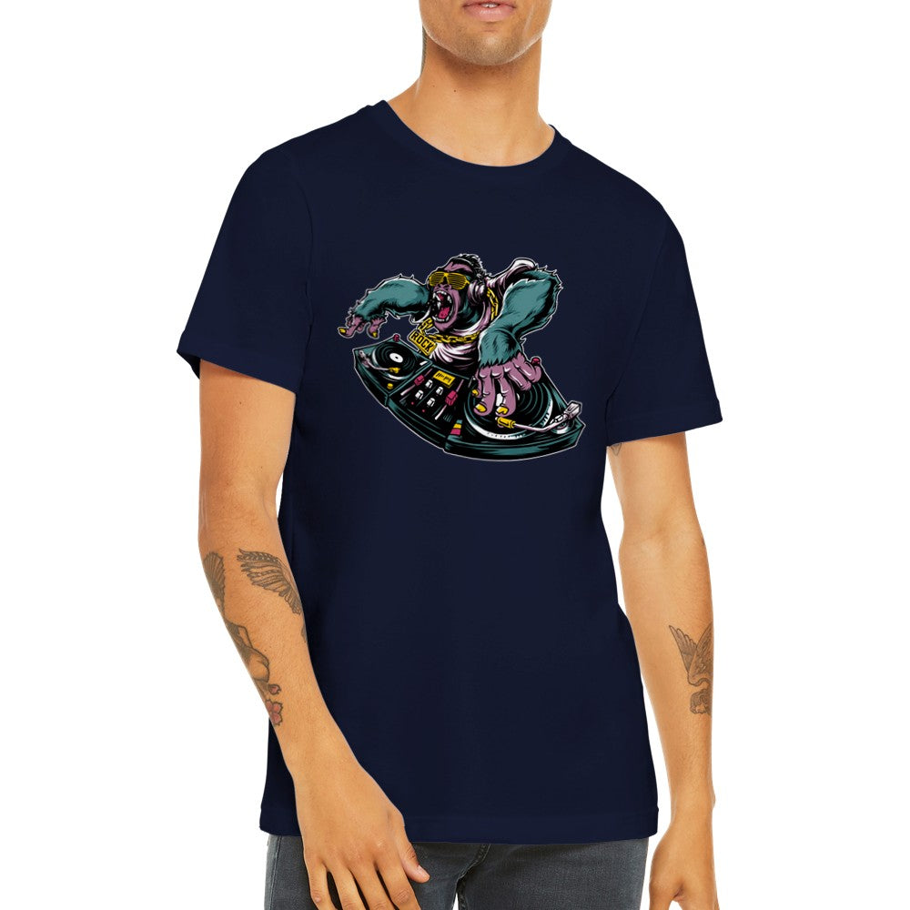 Musik T-Shirts - Der DJ Gorilla spielt - Premium Unisex T-Shirt 