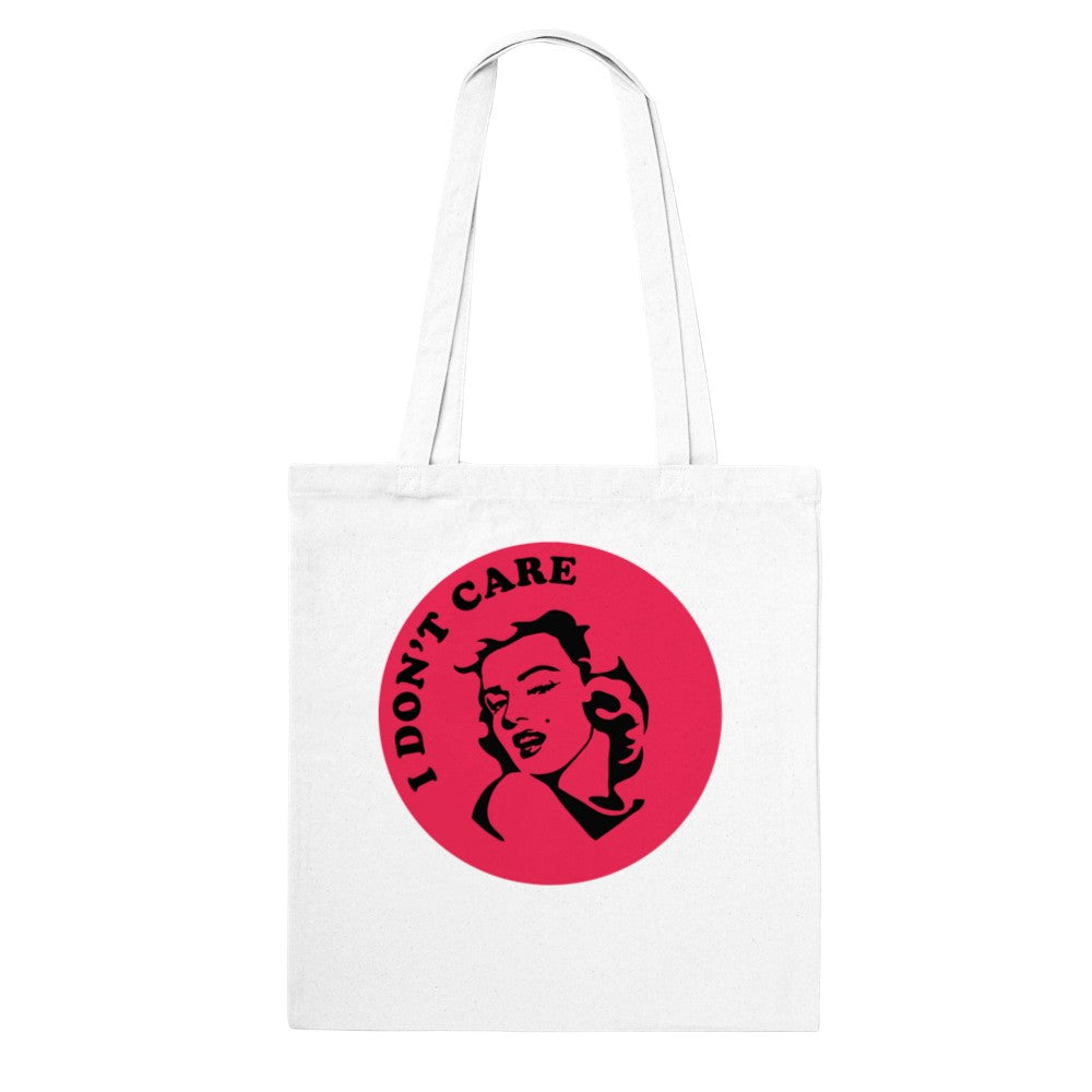 Quote Tote Bag - Marilyn Monroe - I Dont Care - Classic Tote Bag